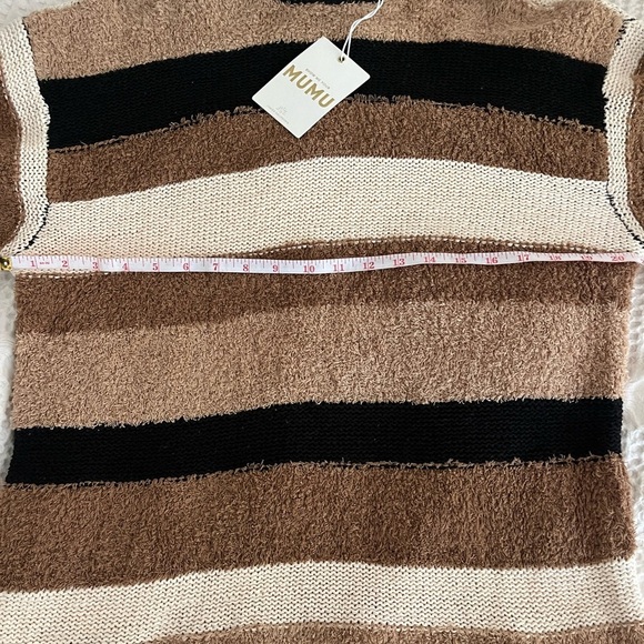 NWT Show Me Your MUMU Timothy Tunic Sweater in Neutral Stripe - Picture 8 of 8